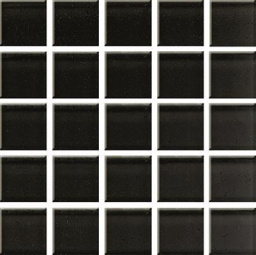 Фото плитки CERAMIKA KONSKIE MAJOLIKA BLACK GLASS МОЗАИКА (50×50) 25X25X0,9 из коллекции CERAMIKA KONSKIE PATCHWORK MAJOLIKA 