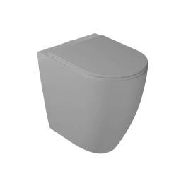 НАПОЛЬНЫЙ БЕЗОБОДКОВЫЙ УНИТАЗ GALASSIA DREAM С КРЫШКОЙ SOFT CLOSE, СЕРЫЙ МАТОВЫЙ (7327GM+7330GM)