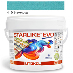 ЭПОКСИДНАЯ ЗАТИРКА LITOKOL STARLIKE EVO 410 ИЗУМРУД (БИРЮЗОВАЯ) 2,5 КГ (STEVOVSM02.5)