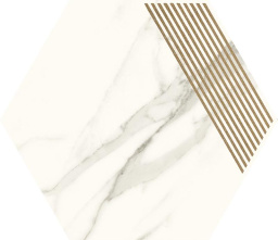 Фото плитки PARADYZ CALACATTA HEXAGON B 17,1X19,8X0,94 из коллекции PARADYZ MY WAY CALACATTA 