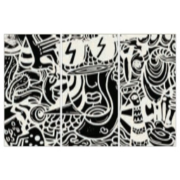 Фото плитки FIANDRE DESIGN YOUR SLABS GRUNGE WHITE COMPOSIZIONE ART 3 ШТ NAT Y4WW00D453006 150X300X0,6 из коллекции FIANDRE DESIGN YOUR SLABS 