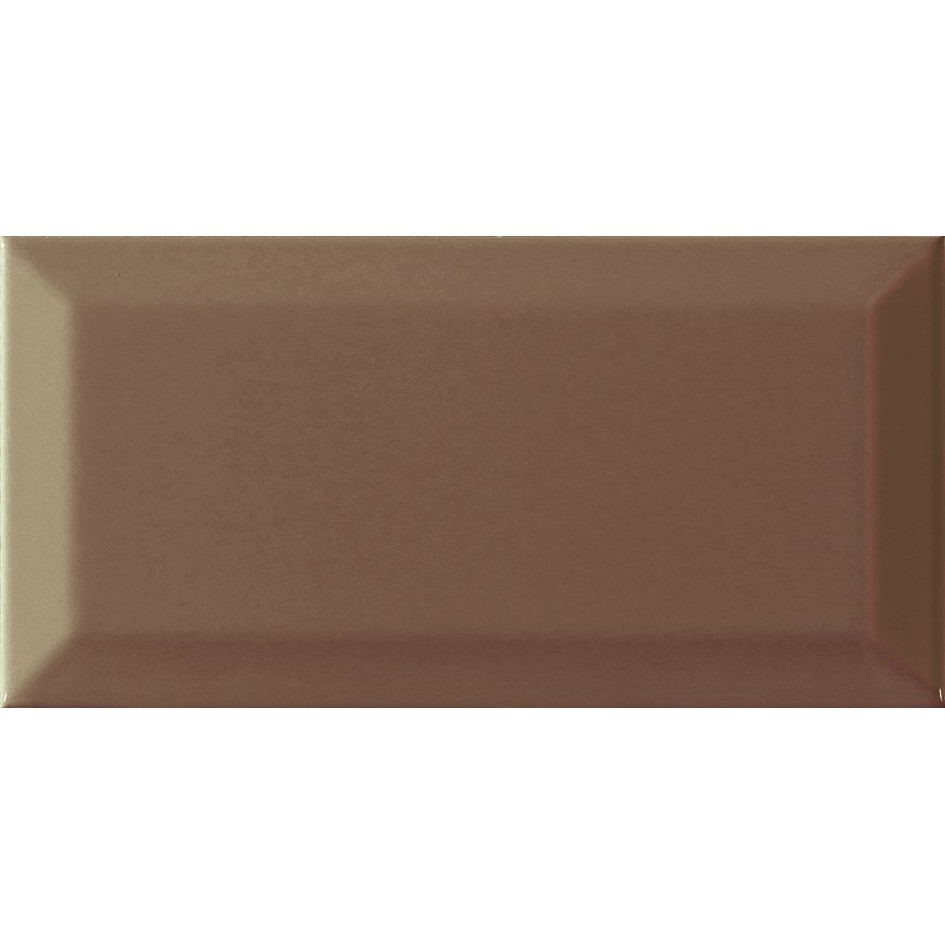 Фото плитки MONOPOLE BISEL BRILLO MARRON 10x20 из коллекции MONOPOLE BISEL BRILLO 