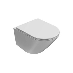 ПОДВЕСНОЙ БЕЗОБОДКОВЫЙ УНИТАЗ С КРЫШКОЙ SOFT-CLOSE GLOBO FORTY3, БЕЛЫЙ (FOS05BI+FOR20BI)