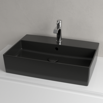 РАКОВИНА НАКЛАДНАЯ 60Х42 VILLEROY&BOCH MEMENTO 2.0, EBONY (4A0760S5)