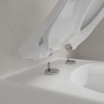 ПОДВЕСНОЙ БЕЗОБОДКОВЫЙ УНИТАЗ VILLEROY&BOCH AVENTO, WHITE ALPIN CERAMICPLUS (5656RSR1)