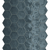 TERRATINTA MAGICA HEXA WALL OCEAN WAVE GLOSSY 15X17,3