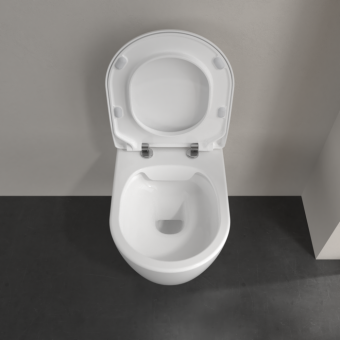 ПОДВЕСНОЙ БЕЗОБОДКОВЫЙ УНИТАЗ VILLEROY&BOCH AVENTO, WHITE ALPIN CERAMICPLUS (5656RSR1)