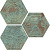 Фото плитки APAVISA ZINC GREEN MIX DECOR HEXAGON 25x29x1 из коллекции APAVISA ZINC 