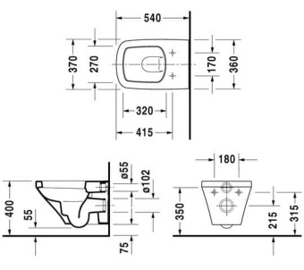 ПОДВЕСНОЙ УНИТАЗ DURAVIT DURASTYLE (2552090000)