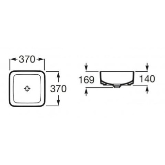 НАКЛАДНАЯ РАКОВИНА ROCA INSPIRA SQUARE 370X370 (A327532000)