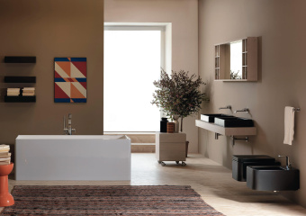 КЕРАМИЧЕСКАЯ РАКОВИНА 62 СМ FLAMINIA NILE 62, BLACK (NL62INC)
