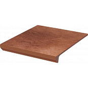 PARADYZ KLINKIER TAURUS BROWN STOPNICA Z KAPINOSEM PROSTA 30X33