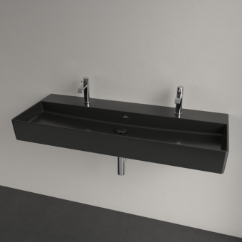 РАКОВИНА ПОДВЕСНАЯ 120Х47 VILLEROY&BOCH MEMENTO 2.0, EBONY (4A22C1S5)