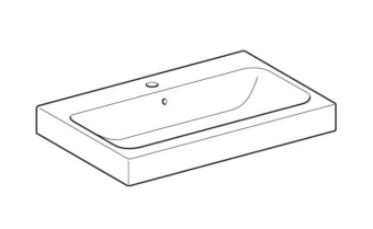 УМЫВАЛЬНИК НАКЛАДНОЙ 750 ММ GEBERIT ICON, БЕЛЫЙ (124575000)