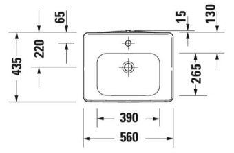 РАКОВИНА 56Х43,5 СМ DURAVIT SOLEIL BY STARCK, БЕЛЫЙ (2378560027)