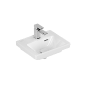 РАКОВИНА 37Х30,5 VILLEROY&BOCH SUBWAY 3.0, WHITE ALPIN CERAMICPLUS (437037R1)