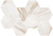 FLAVIKER SUPREME GOLDEN CALACATTA MOSAICO HEXAGON ANTICATO RET SPES13P 51X29.2