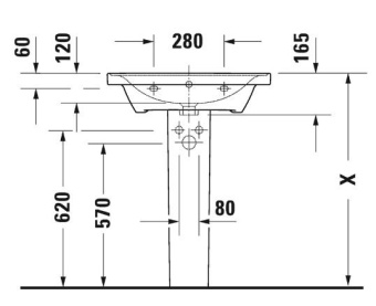 РАКОВИНА 65Х48СМ DURAVIT D-NEO, БЕЛЫЙ (2367650000)