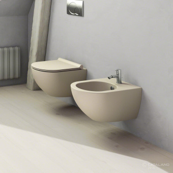ПОДВЕСНОЙ БЕЗОБОДКОВЫЙ УНИТАЗ CATALANO SFERA NEWFLUSH, СЕРЫЙ (1VSF54RGS)