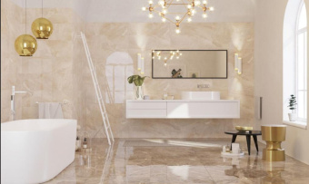 GOLDEN TILE DAMASCATA BEIGE RECT 59,5X59,5X1,1