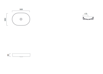 КЕРАМИЧЕСКАЯ РАКОВИНА 50 СМ CATALANO HORIZON, CEMENTO SATINATO (150AHZCS)