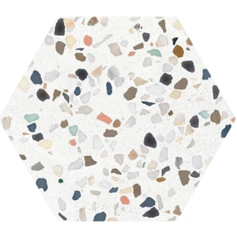 ITT CERAMIC CEZANNE HEXA WHITE MATT 23X27