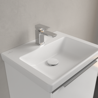 РАКОВИНА 50Х40 VILLEROY&BOCH SUBWAY 3.0, STONE WHITE (4370FGRW)