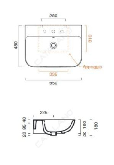 КЕРАМИЧЕСКАЯ РАКОВИНА 65 СМ CATALANO SFERA (165BSF00)