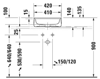 РАКОВИНА 42Х42 СМ DURAVIT ZENCHA, БЕЛЫЙ (2374420071)