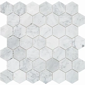 MOZAICO DE LUX C-MOS HEXAGON BIANCO CARRARA POL 30,5Х30,5