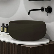 РАКОВИНА НАКЛАДНАЯ 43 СМ CIELO LE BACINELLE TINO, ТЕМНО-КОРИЧНЕВЫЙ (BATO-FN)