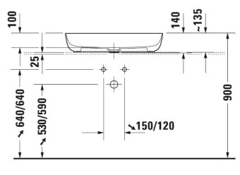 РАКОВИНА 70Х40 СМ DURAVIT LUV, БЕЛЫЙ МАТОВЫЙ (0379702600)