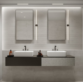 OPOCZNO LINES ATHRACITE STR SATIN RECT 29,8X59,8