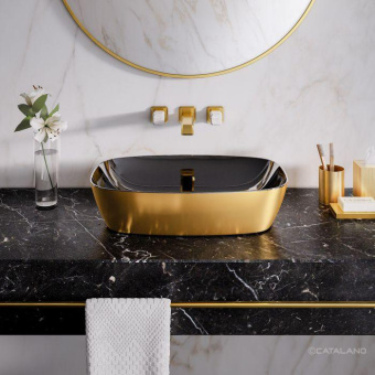 КЕРАМИЧЕСКАЯ РАКОВИНА 60 СМ CATALANO GOLD&SILVER, GOLD/BLACK (160APGRLXNO)