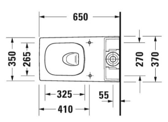 УНИТАЗ-КОМПАКТ DURAVIT RIMLESS VIU, БЕЛЫЙ (2191090000)
