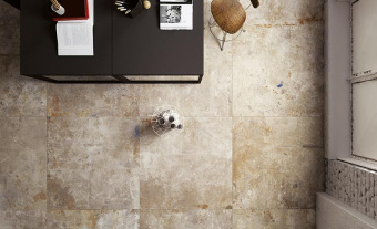 FONDOVALLE ACTION PAINT DARK WHITE 120X120