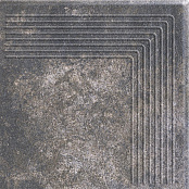 PARADYZ KLINKIER VIANO ANTRACITE STOPNICA NAROZNA STRUKTURA 30x30