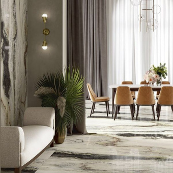 GRANITIFIANDRE MARMI MAXIMUM PANDA WHITE MAXIMUM GLINT MMG29061515 150X150X0,6