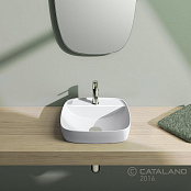 КЕРАМИЧЕСКАЯ РАКОВИНА 42 СМ CATALANO GREEN LUX, БЕЛАЯ МАТОВАЯ (142GRLXBM)