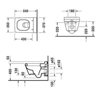 ПОДВЕСНОЙ УНИТАЗ DURAVIT 2ND FLOOR (2220090000)