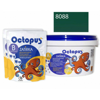 ЭПОКСИДНАЯ ЗАТИРКА OCTOPUS ZATIRKA 2-КОМП. ЦВЕТ ЗЕЛЕНО-МЯТНЫЙ 8088 2,5 КГ (8088-2)