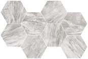 FLAVIKER SUPREME SILVER DREAM MOSAICO HEXAGON ANTICATO RET SPES22P 51X29.2