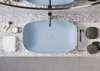 КЕРАМИЧЕСКАЯ РАКОВИНА 60 СМ CATALANO GREEN LUX, AZZURRO SATINATO (160APGRLXAS)