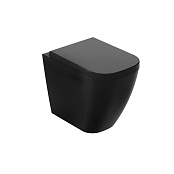 НАПОЛЬНЫЙ БЕЗОБОДКОВЫЙ УНИТАЗ GALASSIA MEG11 С КРЫШКОЙ SOFT CLOSE, ЧЕРНЫЙ (5481V2NE+5455NE)
