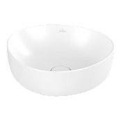 РАКОВИНА НАКЛАДНАЯ АССИМЕТРИЧНАЯ 40Х39,5 СМ VILLEROY&BOCH ANTAO, STONE WHITE (4A7240RW)