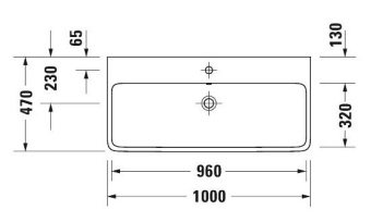 РАКОВИНА 100Х47 СМ DURAVIT QATEGO, БЕЛЫЙ (2382100027)