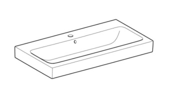 УМЫВАЛЬНИК НАКЛАДНОЙ 900 ММ GEBERIT ICON, БЕЛЫЙ (124590000)
