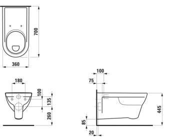 ПОДВЕСНОЙ УНИТАЗ LAUFEN PRO LIBERTY, БЕЛЫЙ (H8209530000001)