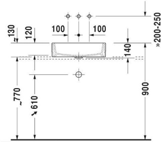 РАКОВИНА 50Х38 СМ DURAVIT VERO AIR, БЕЛЫЙ (2351500000)
