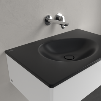РАКОВИНА ВСТРАИВАЕМАЯ 80Х50 VILLEROY&BOCH ANTAO, PURE BLACK (4A7583R7)